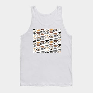 Cute cat pattern on the back Tank Top